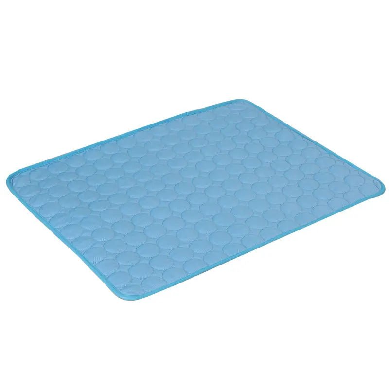 Blue self-cooling pet mat for cats and dogs