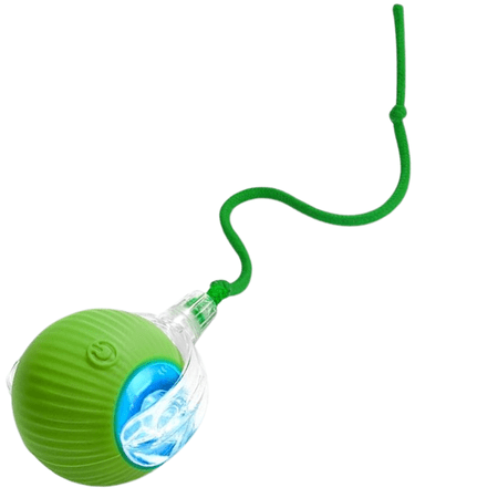 Green interactive rolling ball toy for cats