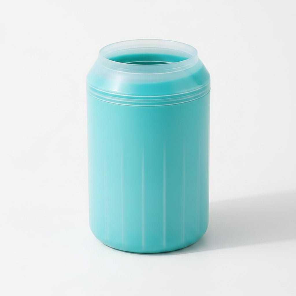 Green portable pet paw washer for muddy paws