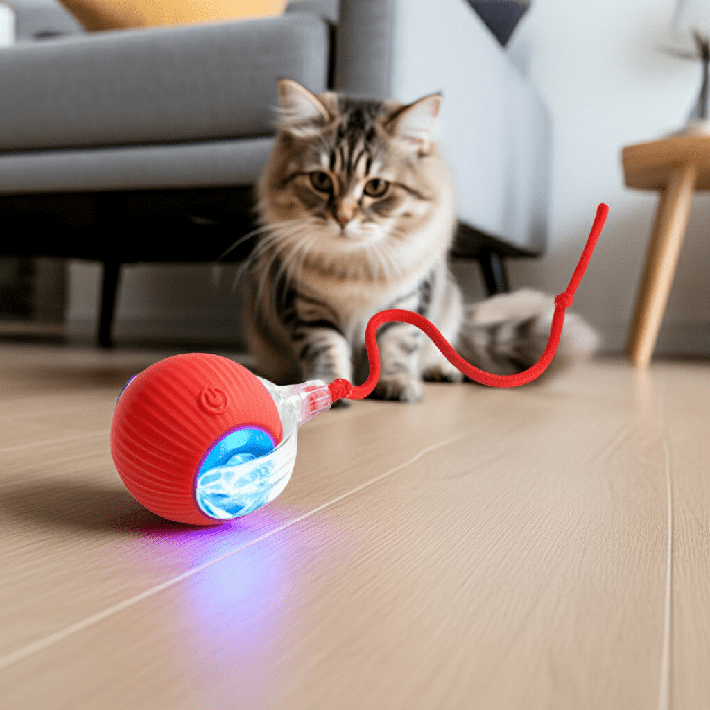 Rechargeable Interactive Rolling Ball Toy for Cats & Dogs