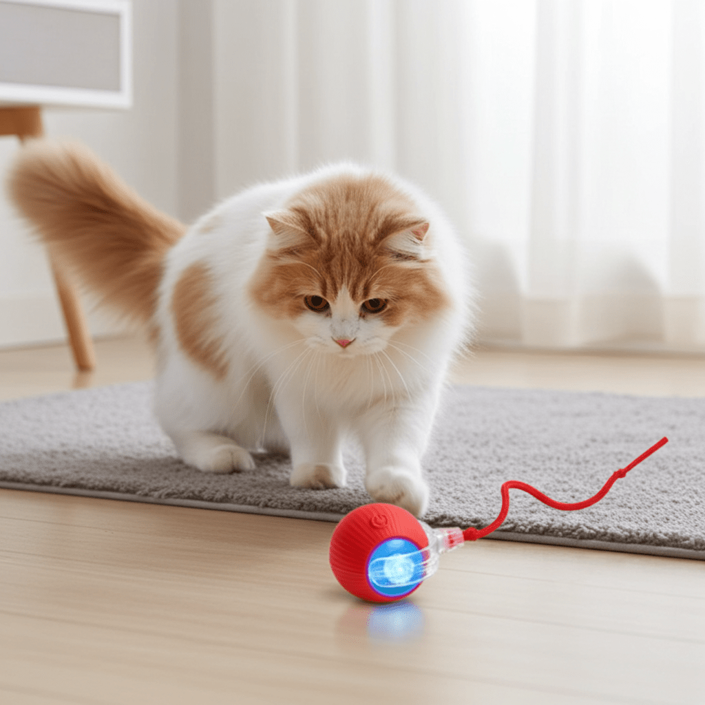 Rechargeable Interactive Rolling Ball Toy for Cats & Dogs