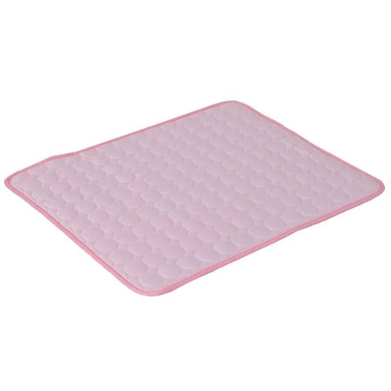 Pink self-cooling pet pad for cats and dogs