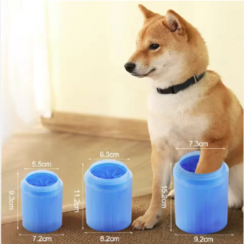Portable Pet Paw Cleaner Cup with Soft Silicone Brush
