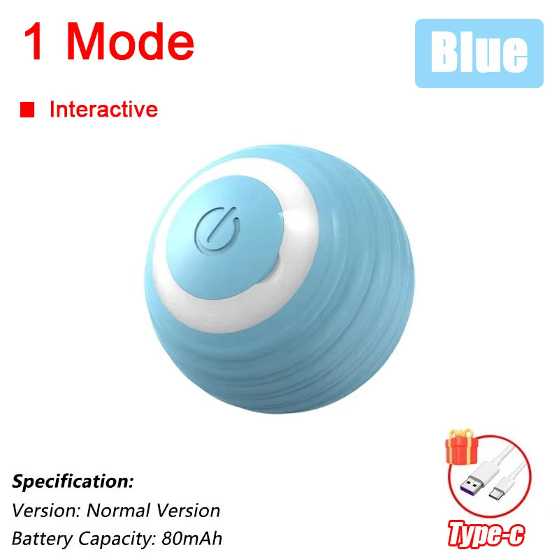 Rechargeable Interactive Rolling Ball Toy for Cats & Dogs