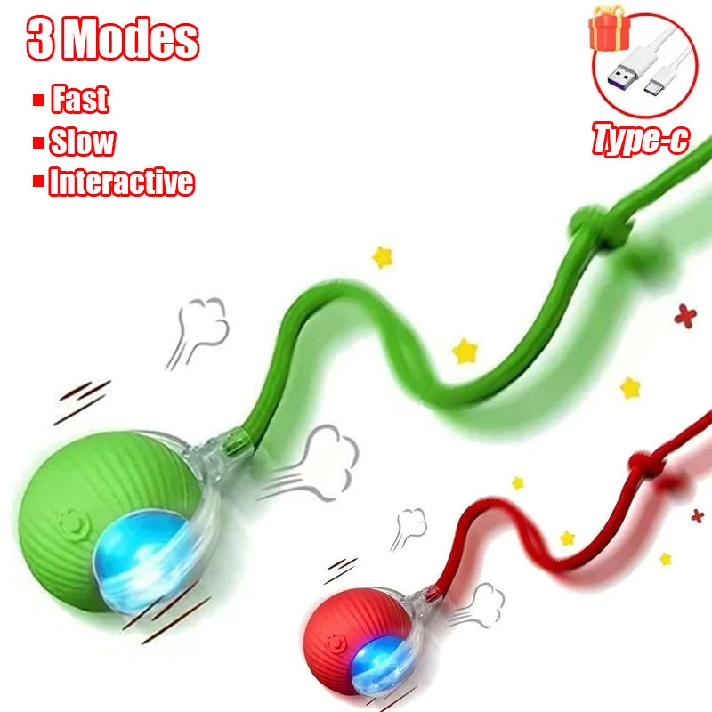 Rechargeable Interactive Rolling Ball Toy for Cats & Dogs