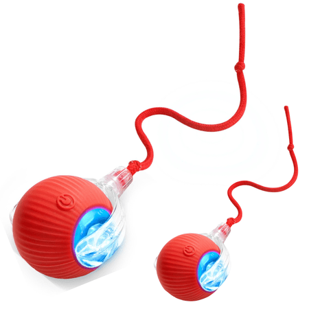 Two-pack rolling ball toy set for cats and dogs