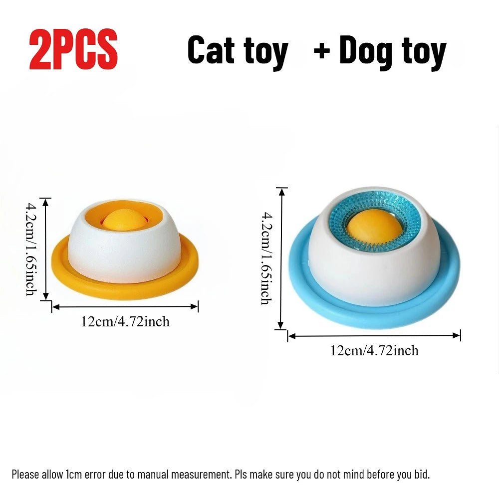 Two-piece interactive lick mat set for cats and dogs